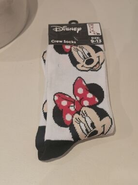 Disney Minnie Mouse Crew Socks - White, Black, Red